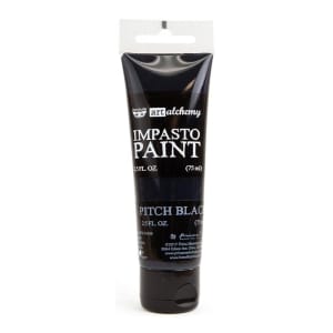 Prima Finnabair Art Alchemy Impasto Paint - Pitch Black (2.5 Fluid Ounces)