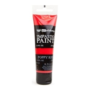 Prima Finnabair Art Alchemy Impasto Paint - Poppy Red (2.5 Fluid Ounces)