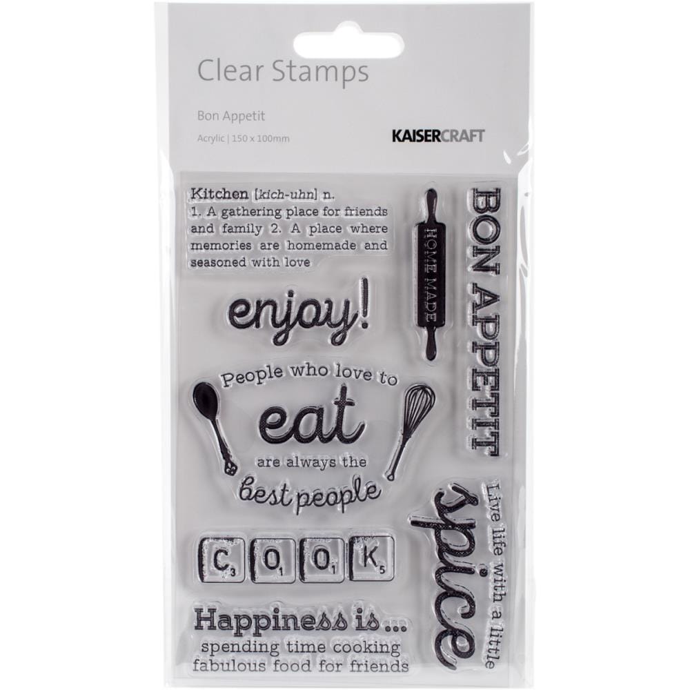 KaiserCraft Clear Stamps - Bon Appetit kaisercraft clear stamp bon appetit KaiserCraft Clear Stamps - Bon Appetit