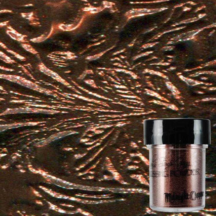 Lindy's Stamp Gang 2-Tone Embossing Powder - Midnight Copper lindys stamp gang embossing powder Midnight Copper Obsidian Lindy's Stamp Gang 2-Tone Embossing Powder - Midnight Copper