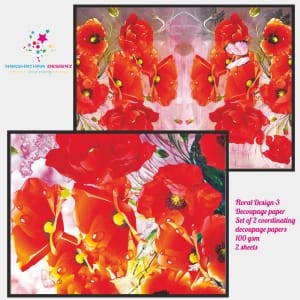 Nakshathra Designz Decoupage paper - Floral Design 3