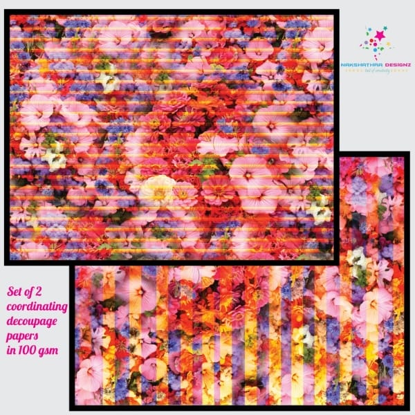 Nakshathra Designz Decoupage paper - Floral Texture