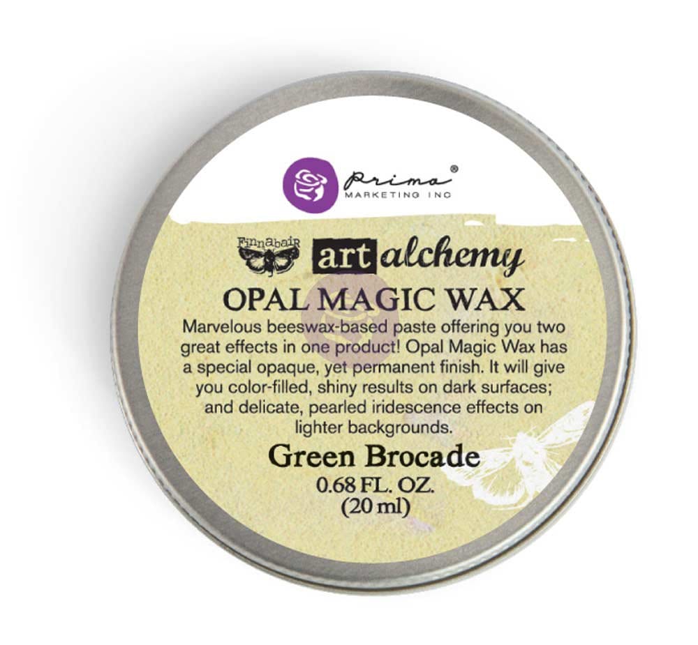 Finnabair Art Alchemy Opal Magic Wax .68 Fluid Ounce - Green Brocade (By Finnabair)