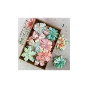 Prima Boxed Flowers - Melange With Gems 1.5" - 2.25" 76/Pkg