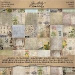 Tim Holtz Idealogy paper pad - Wallflower (12 by 12 inch) - 36 sheets
