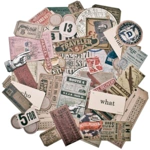 Tim Holtz Idealogy Ephemera Pack - Expedition (63/pkg)