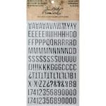 Tim Holtz Idealogy Metallic Stickers - Alpha Silver