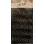 Tim Holtz Idealogy Metallic Stickers - Quotations black and white with Gold