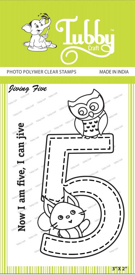 Tubby Photopolymer Clear Stamps - Jiving five tubby craft stamps jiving five Tubby Photopolymer Clear Stamps - Jiving five