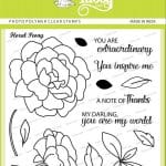 Tubby Photopolymer Clear Stamps - Floral peony