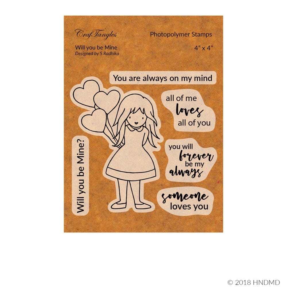 CrafTangles Photopolymer Stamps - Will you be Mine 47 will you be mine CrafTangles Photopolymer Stamps - Will you be Mine