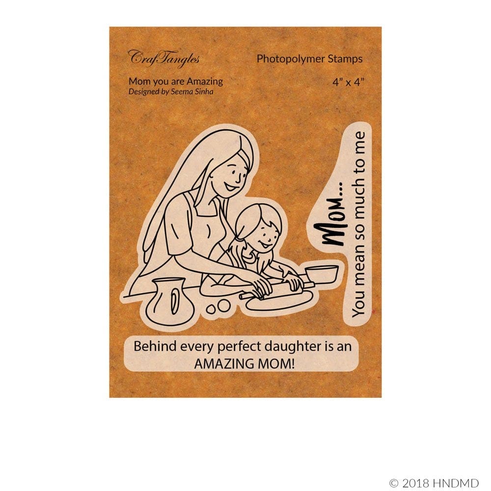 CrafTangles Photopolymer Stamps - Mom you are Amazing 50 Mom you are Amazing CrafTangles Photopolymer Stamps - Mom you are Amazing