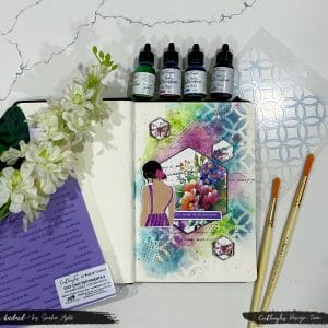 Art Journal with Transfer by Sneha