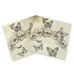 A pack of 12 by 12 inch Decoupage Napkins(5 pcs)  - Vintage Florals