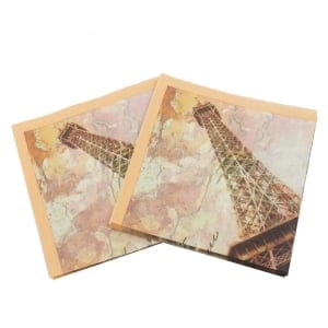 A pack of 12 by 12 inch Decoupage Napkins(5 pcs) - Old Paris