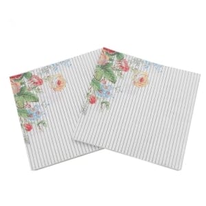 A pack of 12 by 12 inch Decoupage Napkins(5 pcs) - Simple striped Floral Background