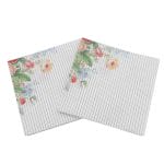 A pack of 12 by 12 inch Decoupage Napkins(5 pcs)  - Simple striped Floral Background