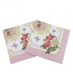 A pack of 12 by 12 inch Decoupage Napkins(5 pcs)  - Framed Florals