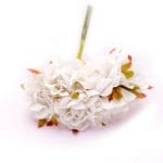Artifical fabric flowers - White (Pack of 12 flowers)