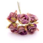 Artifical fabric flowers - Vintage Purple (Pack of 12 flowers)