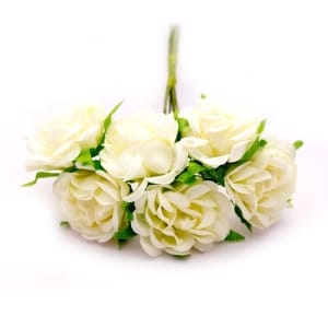 Artifical fabric flowers - Old Lace (Pack of 12 flowers)