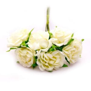 Artifical fabric flowers - Old Lace (Pack of 12 flowers)