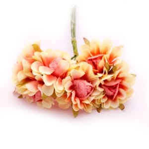 Artifical fabric flowers - Pink (Pack of 12 flowers)