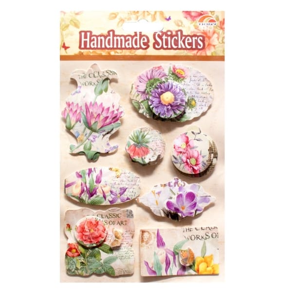 Purple Orchids Tags Sticker