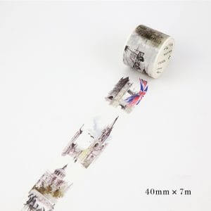 Vintage London - Japanese Washi Tape (40 mm by 7m)
