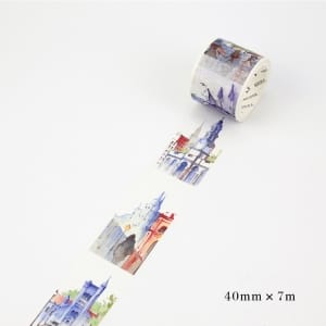 Watercolor Australia - Japanese Washi Tape (40 mm by 7m)