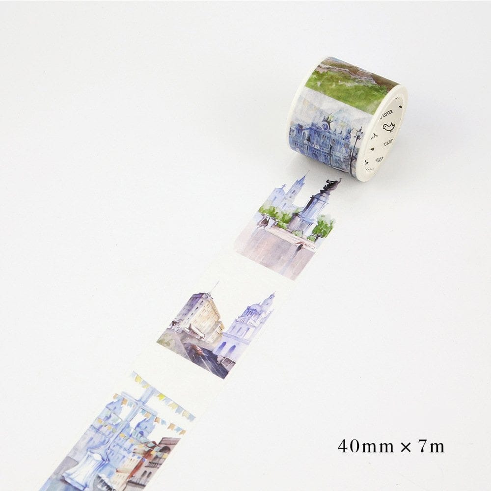 Watercolor Brazil - Japanese Washi Tape (40 mm by 7m) CAWT 203 washi Tapes watercolor brazil Watercolor Brazil - Japanese Washi Tape (40 mm by 7m)