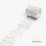 Script Letters - Japanese Washi Tape (50 mm by 8m)
