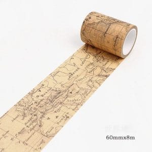 Vinage Maps - Japanese Washi Tape (60 mm by 8m)