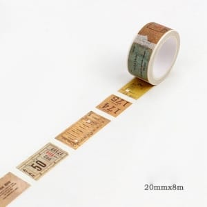 Vintage Tickets - Japanese Washi Tape (20 mm by 8m)