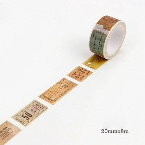 Vintage Tickets - Japanese Washi Tape (20 mm by 8m)