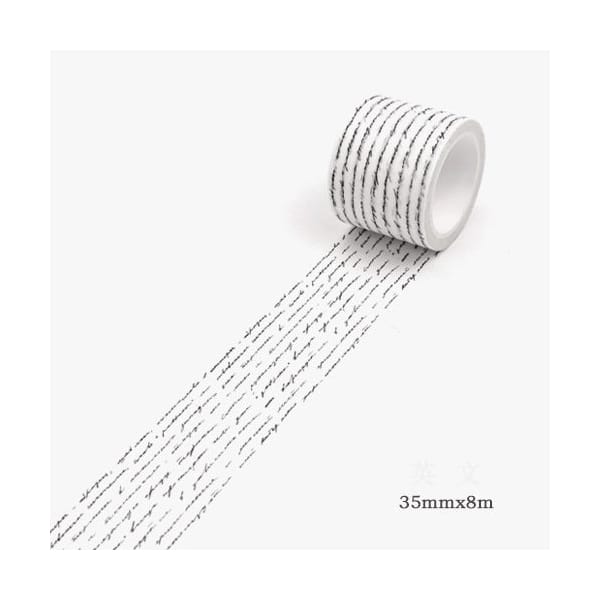 Scripty Writings - Japanese Washi Tape (35 mm by 8m)