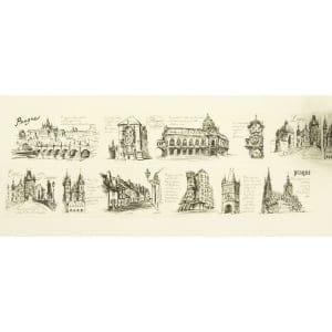 Prague - Japanese Washi Tape (30 mm by 5m)