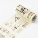 Vintage Experiments - Japanese Washi Tape (10 cm by 5 m)