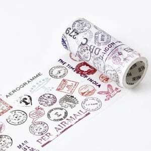 Travel Postmarks - Japanese Washi Tape (10 cm by 5 m)