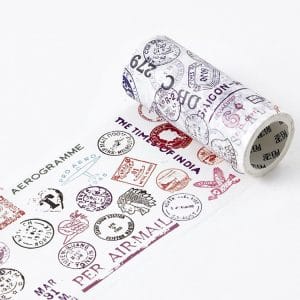 Travel Postmarks - Japanese Washi Tape (10 cm by 5 m)