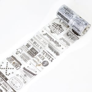 Newsprint - Japanese Washi Tape (10 cm by 5 m)