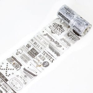 Newsprint - Japanese Washi Tape (10 cm by 5 m)