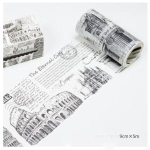 Vintage Buildings - Japanese Washi Tape (9cm by 5 m)