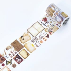 Colorful Vintage Elements - Japanese Washi Tape (8 cm by 5 m)
