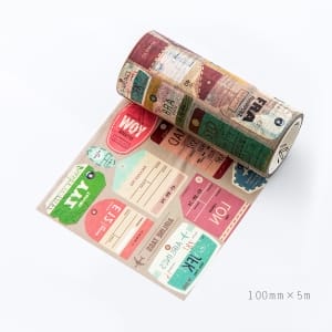 Travel Tags - Japanese Washi Tape (10 cm by 5 m)