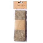 Designer Plastic Burlap Ribbon - Natural