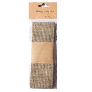 Designer Plastic Burlap Ribbon - Natural