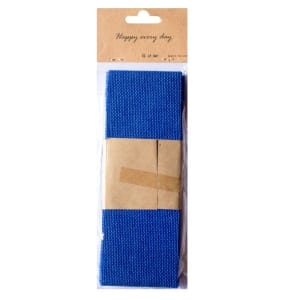 Designer Plastic Burlap Ribbon - Blue