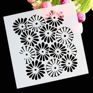 Stencil - Flowers (5 by 5 inch)