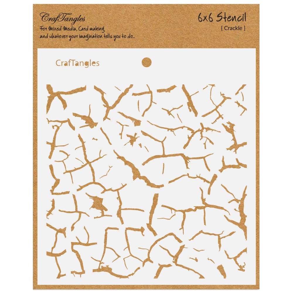 CrafTangles 6"x6" Stencil - Crackle CTCS74 craftangles stencils crackle CrafTangles 6"x6" Stencil - Crackle